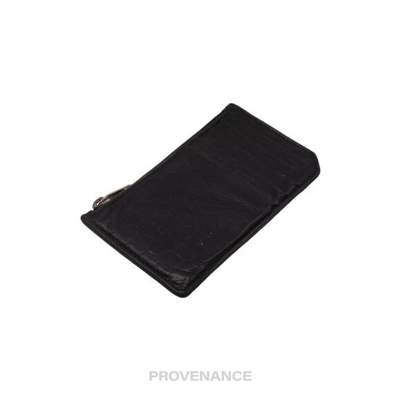 🔴 Saint Laurent Paris SLP Fragment Card Wallet - Black Croc - Picture 3 of 8